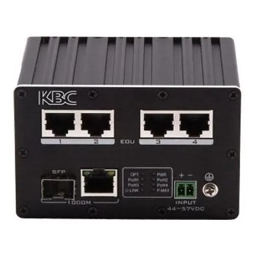 KBC Networks EERF4-DN1-R-WN-B 4-Port Industrial Ethernet Over UTP Receiver