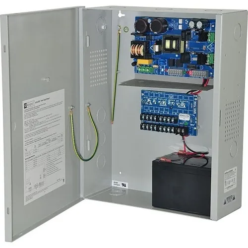 Altronix EFLOW102NX8D Power Supply, 12V DC, 10A with 8 Patch and PTC Fault Alarm Indicators, Extra Large Model