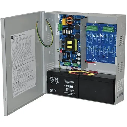 Altronix eFlow104N16 Power Supply Charger, 16 Fused Outputs, 24VDC at 10A, Aux Output, FAI, LinQ2 Ready, 115VAC, BC300 Enclosure