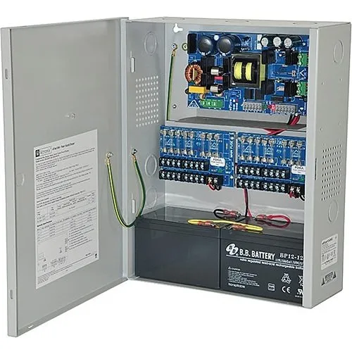 Altronix EFLOW104NX16 Access Power Supply Charger, 16 Fused Outputs, 24VDC at 10A, Aux Output, FAI, LinQ2 Ready, 115VAC, BC400 Enclosure