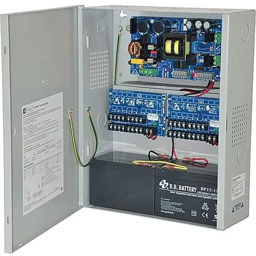 Altronix eFlow104NX16D Power Supply Charger, 16 PTC Class Outputs, 24VDC at 10A, Aux Output, FAI, LinQ2 Ready,115VAC, BC400 Enclosure