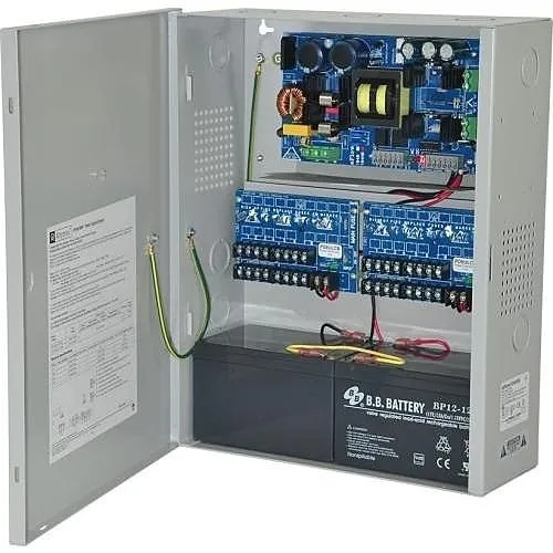 Altronix EFLOW104NX16DV Power Supply Charger, 16 PTC Class 2 Outputs, 24VDC at 10A, Aux Output, FAI, LinQ2 Ready, 220VAC, BC400 Enclosure