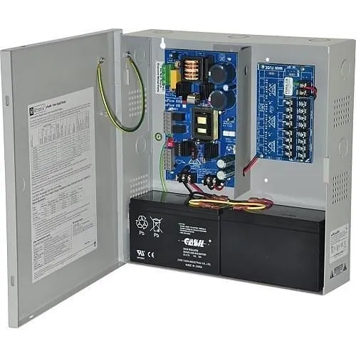 Altronix EFLOW6N8DV Power Supply Charger, 8 PTC Class 2 Outputs, 12/24VDC at 6A, Aux Output, FAI, LinQ2 Ready, 220VAC, BC300 Enclosure