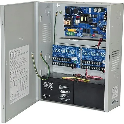 Altronix eFlow6NX16D Power Supply Charger, 16 PTC Class Outputs, 12/24VDC 4A, Aux Output, FAI, LinQ2 Ready, 115VAC, BC400 Enclosure