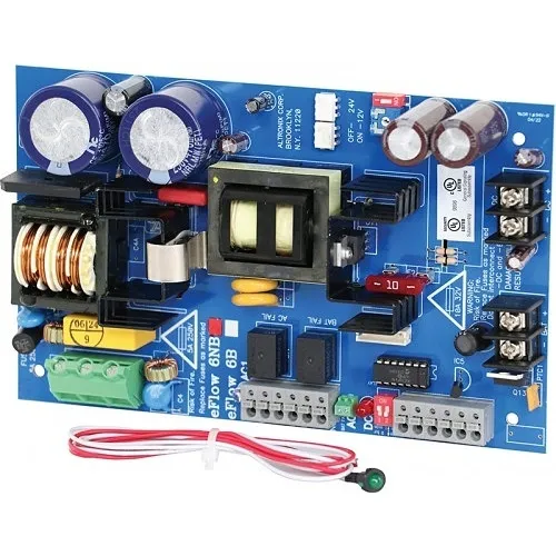 Altronix EFLOW6RLB Power Supply Charger, LED Cable Assembly, 12 or 24VDC at 6A, 120VAC, Board