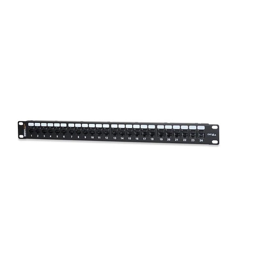 Signamax 24458-C6A MT-Series 24-Port CAT6A Unscreened Patch Panel, 1U
