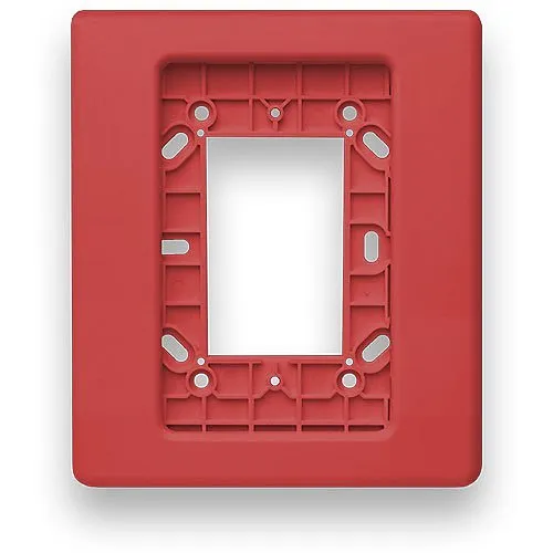 Edwards Signaling EG1TR Genesis EG1 Compact Wall Trim Plate, Red