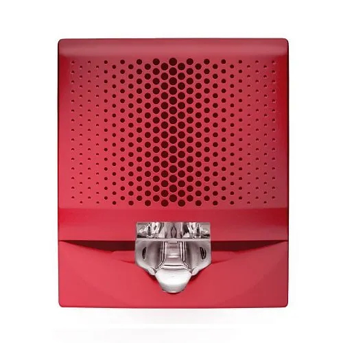 Kidde EG4SVRF Genesis EG4 Wall Speaker/Strobe, 15-110cd, Red, FIRE Marking. Room Side Wiring Plate Included