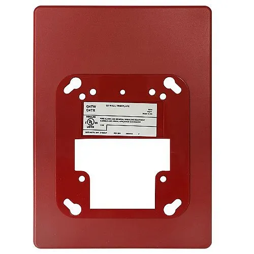 Kidde EG4TR Genesis EG4 Wall Trim Plate, Red