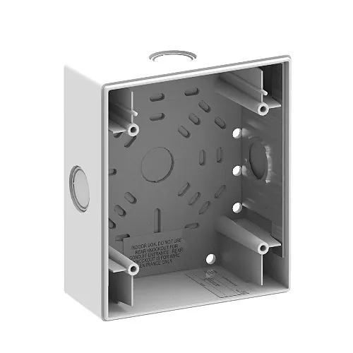 Edwards Signaling EG4WSB 4" Surface Mount Box for Wall Mount LED EG4S Series Speaker and Speaker-Strobes, White
