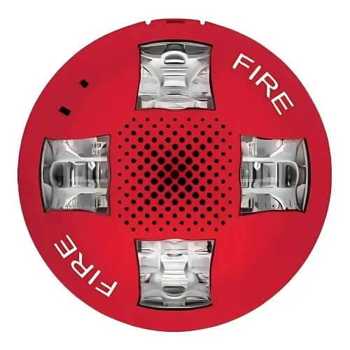 Kidde EGCSVHRF Genesis Ceiling Mount Speaker-Strobe, 135-185 cd, FIRE Label, Red