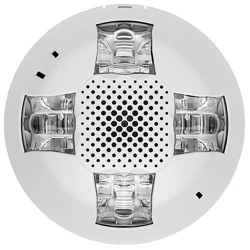 Edwards Signaling EGCSVWN Genesis Ceiling Speaker/Strobe, 15-115cd, White, No Marking. Room Side Wiring Plate Included