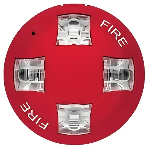 Kidde EGCVHRF Genesis Ceiling Mount Strobe, 135-185 cd, FIRE Label, Red