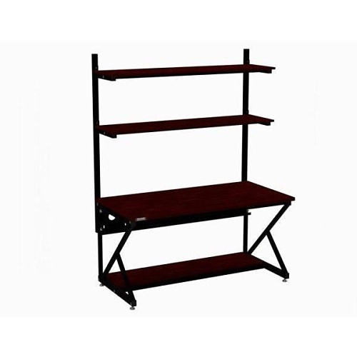 Kendall Howard 5000-3-104-60 60" Performance 100 Series LAN Station, African Mahogany