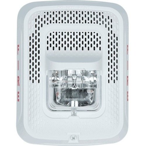 System Sensor SPSWL L-Series Indoor Speaker Strobe, Wall Mount, "FIRE" Marking, White