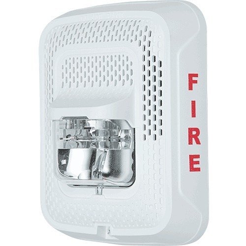 System Sensor SPSWL L-Series Indoor Speaker Strobe, Wall Mount, "FIRE" Marking, White
