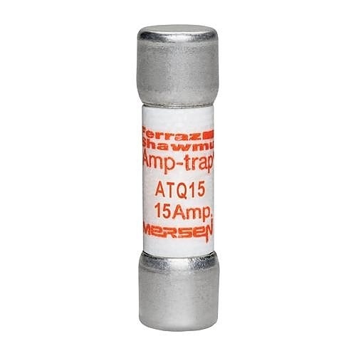 Mersen ATQ15 Amp-Trap Midget Time Delay Fuses, 500V AC, 15A