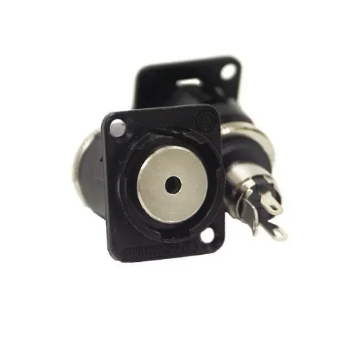 Switchcraft EH35MMSSCB EH Series 3-Conductor Jack to Solder Contacts, 3.5mm, Black