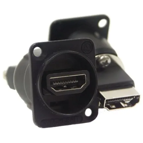 Switchcraft EHHD192BPKG EH Series HDMI-Style Feedthru Connector, Black