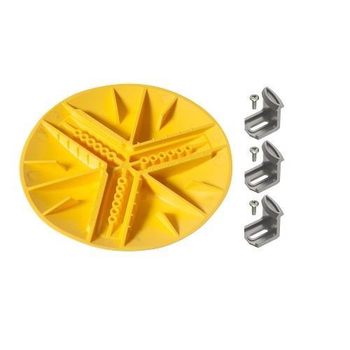 Arlington HC1762 Non-Metallic Hole Cover Kit, Fits 1-3/4" to 6-1/4" Holes, Yellow