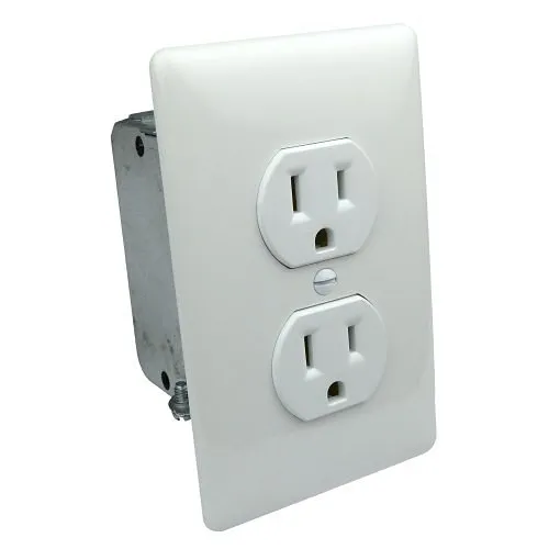 Primex 125-1355 Structured Wiring Enclosure, Electrical Install Kit with Gang Box, Outlet Cover