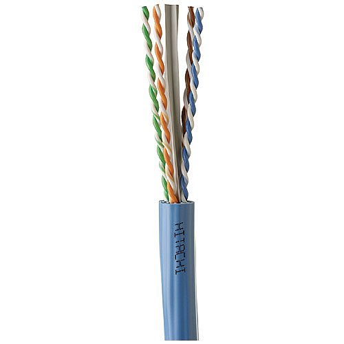 Proterial Cable 30303-8-WH3 CAT6A Supra 10G-XE Enhanced Indoor Plenum Cable, 23/4 Solid BC, UTP, CMP, 1000' (304.8m), Reel, White