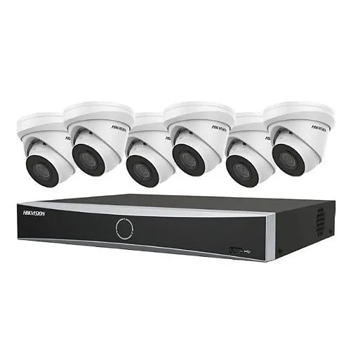 Hikvision EKI-K82T86A 8-Channel 8MP NVR with 2TB HDD and 6x 8MP Turret Cameras with 2.8 mm Lens Kit