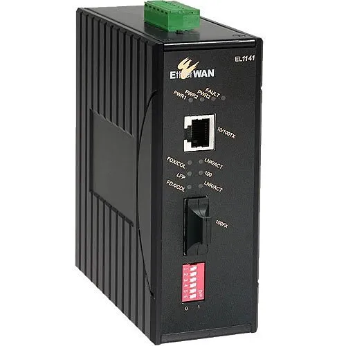 EtherWAN EL1141-20B EL1141 Series Hardened-grade Fast Ethernet to Fiber Media Converter