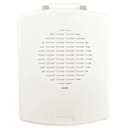 Eaton EL3RSPK-NW Eluxa Outdoor 3R Speaker, Sync with DSM or Wheelock Power Supplies, No Label, White