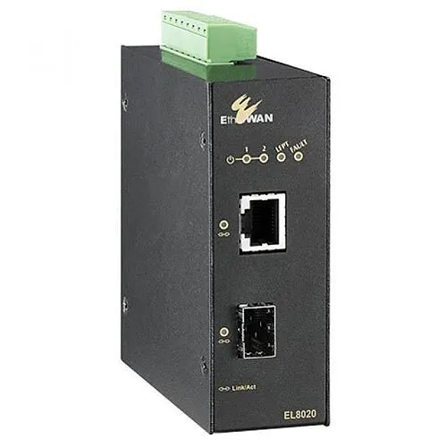 EtherWAN EL8020-V1E EL8020 Series Hardened 10/100/1000BASE-TX to 100/1000 SFP Media Converter