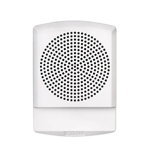 Eaton ELCHW Wheelock Eluxa Chime Horn, No Lettering, Wall Mount, 24V, White