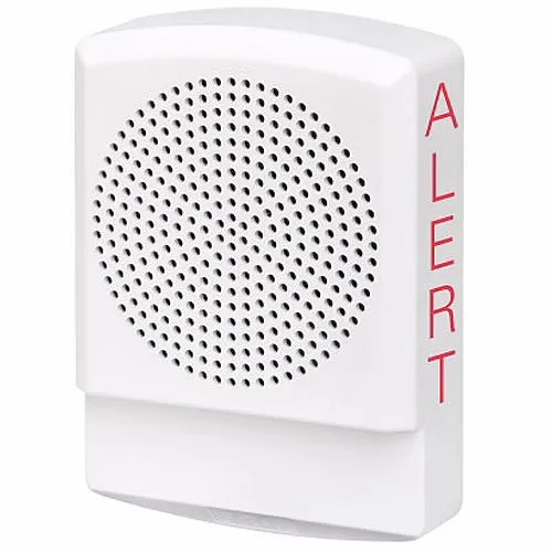 Eaton ELFHNW-AL Eluxa Low Frequency Indoor Horn, Wall Mount, 24V, ALERT Marking, White