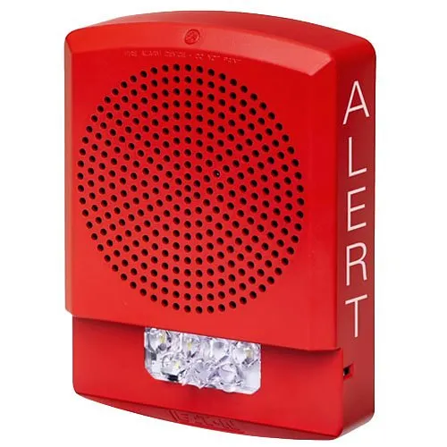 Eaton ELFHSR-AL Eluxa Low Frequency Indoor Horn Strobe, Wall Mount, 24V, 110/177 cd, ALERT Marking, Red
