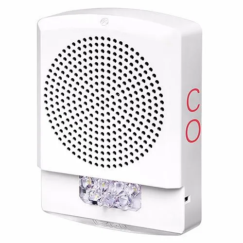 Eaton ELFHSW-CO Eluxa Low Frequency Indoor Horn Strobe, Wall Mount, 24V, 110/177 cd, CO Marking, White
