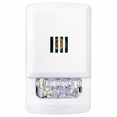 Eaton ELHSW-N Eluxa LED Indoor Horn Strobe, Wall Mount, 24V, 15/185CD, No Lettering, White