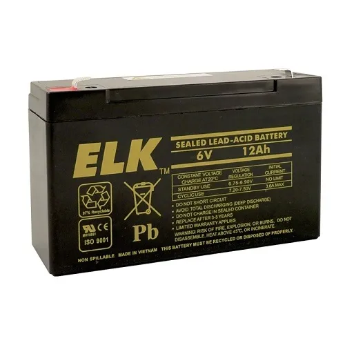 ELK ELK-06120 Battery Lead Acid, 6V, 12.0AH