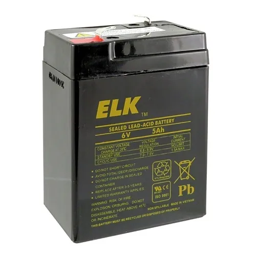 ELK 0650 Sealed Lead Acid Battery, 6V 5Ah