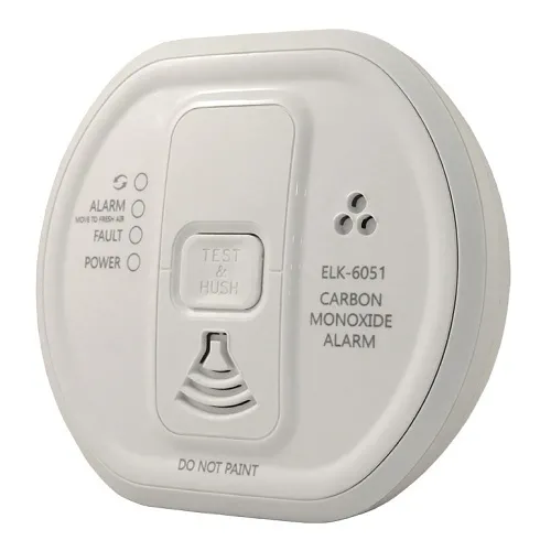 ELK 6051 Carbon Monoxide Detector, Two-Way Wireless, White
