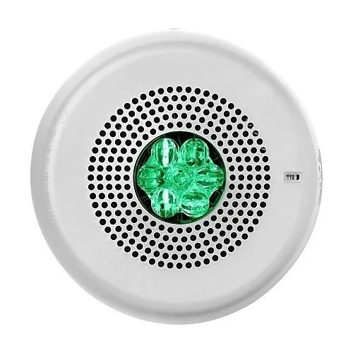 Eaton ELMTSWC-NG Wheelock Eluxa Indoor Multitone Horn Strobe, 24V, Ceiling Mount, Green