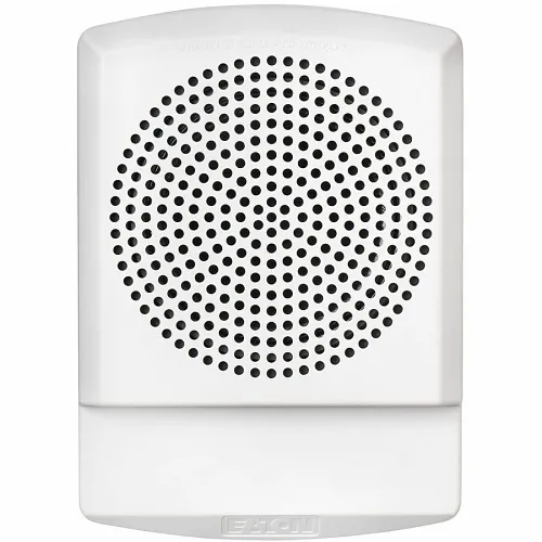 Eaton ELMTW Wheelock Eluxa Indoor Multitone Horn, Wall Mount, 12/24V DC, 92dBA, White