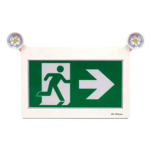 Mircom ELRM-180-2RC LED Running Man Sign with Adjustable Twin Spot LED Lights, Remote Capable