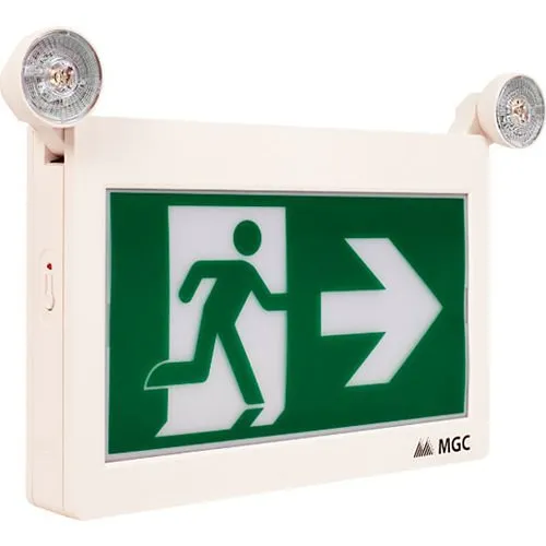 Mircom ELRM-180-2RC LED Running Man Sign with Adjustable Twin Spot LED Lights, Remote Capable