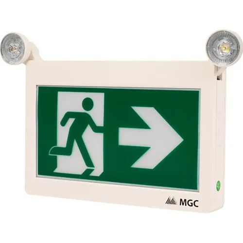 Mircom ELRM-180-2RC LED Running Man Sign with Adjustable Twin Spot LED Lights, Remote Capable