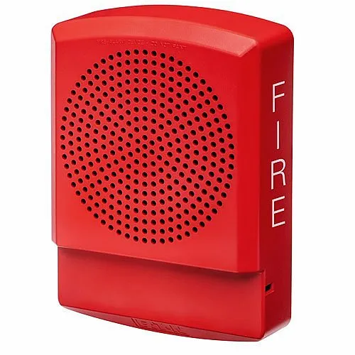 Eaton ELSPKR Eluxa LED High Fidelity Speaker, Red, Wall, 24VDC, FIRE