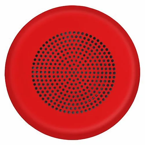 Eaton ELSPKRC-N Eluxa High Fidelity Indoor Speaker, Ceiling Mount, 25/70V, No Lettering, Clear Lens, Red