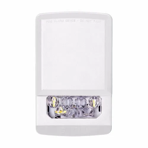 Eaton ELSTW-N Eluxa Indoor LED Strobe, Wall Mount, 24V, 15/185 cd, No Lettering, Clear Lens, White