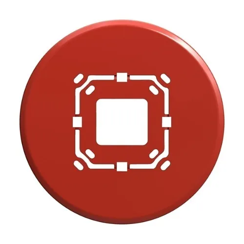 Eaton ELTP-UNI-C-R-10PK Eluxa Trim Plate Ceiling Horn-Strobe, Speaker, Chime, 10-Pack, MT Red