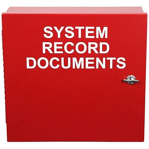 STI EM1212DOC System Record Document Box, 12" H x 12" W x 4" D, Red