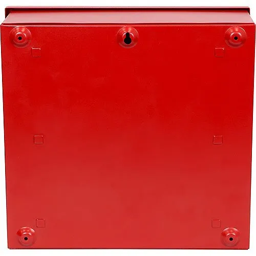 STI EM1212DOC Red Metal System Record Documents Enclosure, Thumb Lock, 12" x 12" x 4"