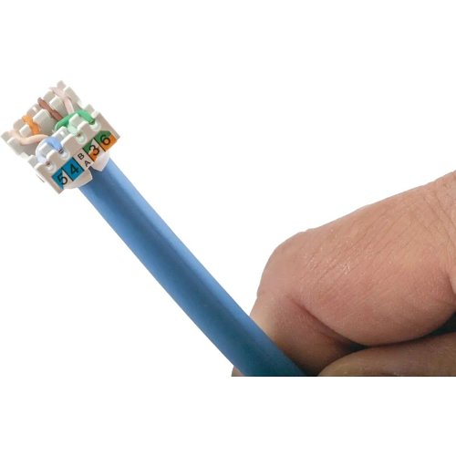 Hubbell HJU6AW CAT6A Jack with Cobra-Lock Termination, White